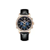 Песочный золото, черный циферблат, золотой корпус, черный ремешок