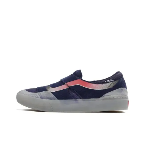 Vans Slip On Series Low Топ Скейтборд Кроссовки Унисекс Синий Розовый