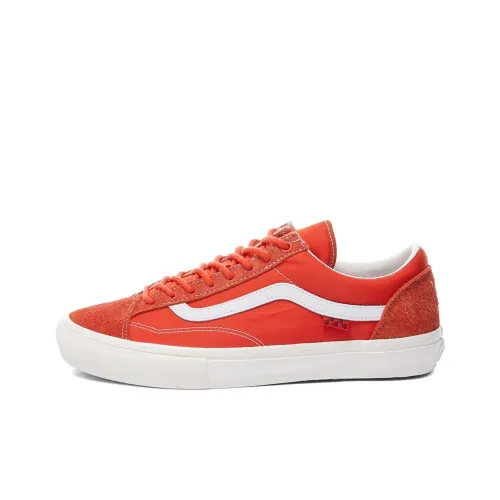 POP TRADING COMPANY x Vans Style 36 Износостойкий и Легкий Низкий Топ Скейтборд Кроссовки Unisex Красный