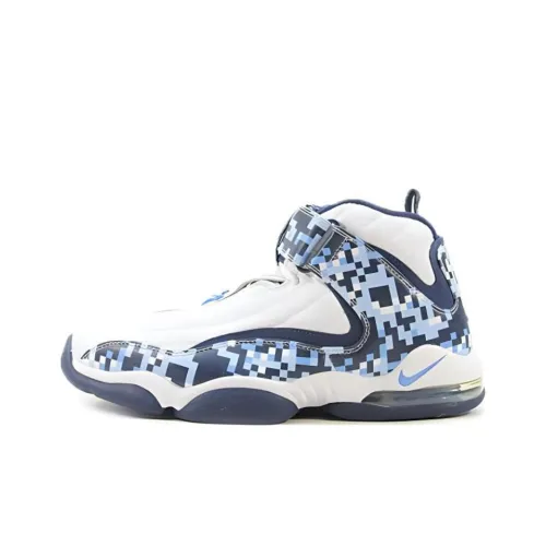 Nike Penny IV Digi CAMO Anti-slip Легкий Высокий Топ Винтажные Баскетбольные Кроссовки Мужские Белый Синий