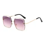 Золотая оправа с двойными фиолетовыми линзами