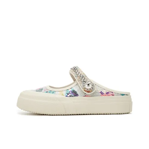 DAPHNE Пляжные сандалии Женские Бежевый Синий Бежевый Розовый