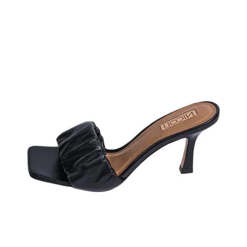 NICOLI Слипоны 7,8 см Женские Черные