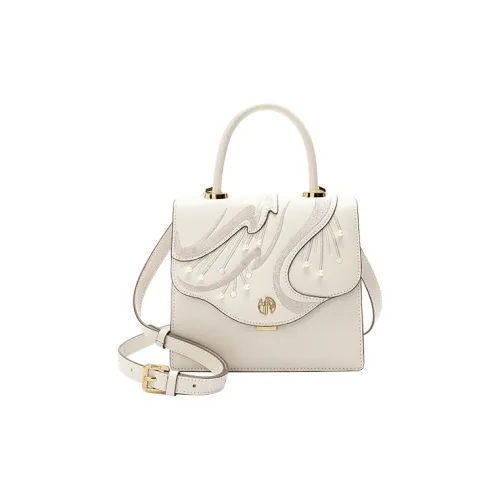 Ancient Yi Xi Коровья кожа Сумка Элегантность Сумка через плечо Сумка Средний Женские Элегантный Белый