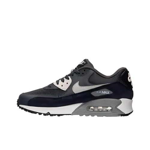 Nike Air Max 90 Амортизация устойчивость к истиранию дышащий низкий топ беговые кроссовки унисекс серый