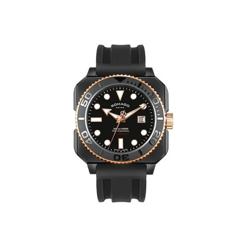 ROMAGO Механический механизм Мужские часы Deep Dive Collection 46 мм Черные