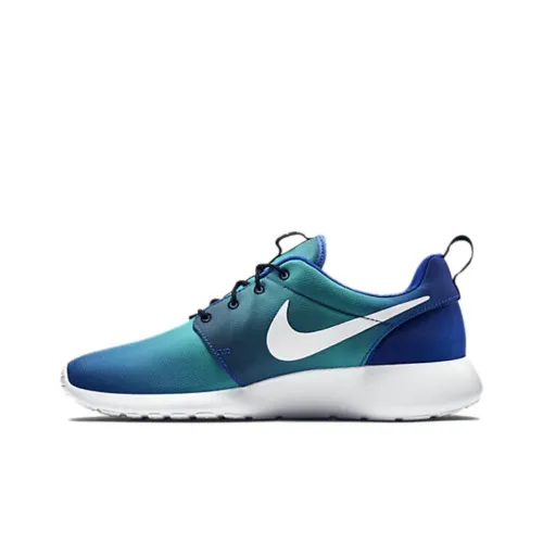 Nike Roshe One Износостойкий и Легкий Низкий Топ Беговые кроссовки Мужские Синие и Зеленые