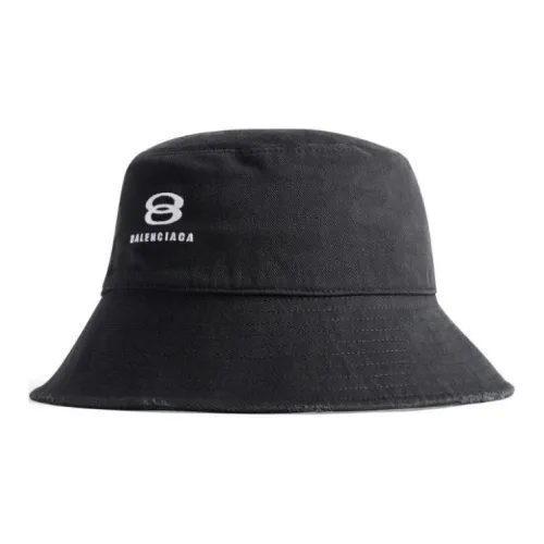Balenciaga Cotton Bucket Hats Женские Черный