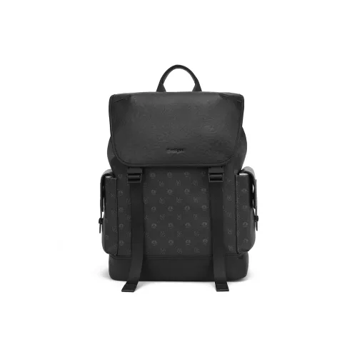 NAVIGARE Рюкзак из лакового пвх коровья кожа сумка для ноутбука стандартный мужской черный