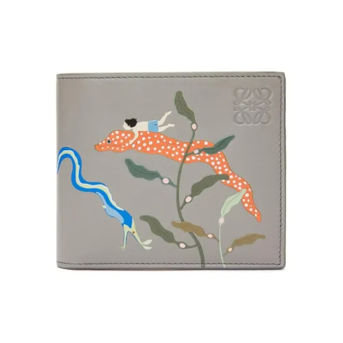 LOEWE Сатин Телячья кожа Кошелек Мужской Pearl Gray