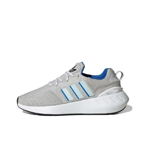 Adidas Originals Swift Run Амортизация Низкий Топ Повседневные Беговые Кроссовки Женские Серый Синий