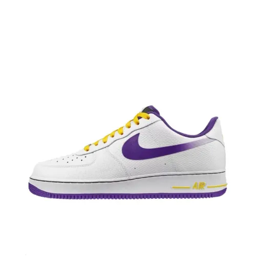 Nike Air Force 1 Slip Resistant Abrasion Resistant Низкий Топ Скейтбординг Кроссовки Мужские Белый Фиолетовый