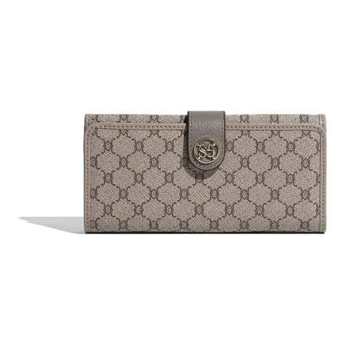 DOSRFINI ПВХ Множественные слоты для карт Длинный клатч Кошелек Женский Абрикос Черный Зеленый Коричневый