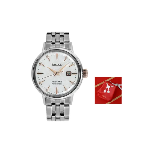 SEIKO Механический механизм Женские часы серии Presage 30,28мм*10,89мм Белый