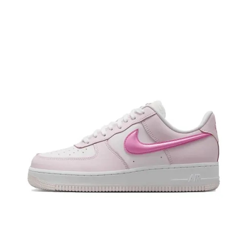 Nike Air FORCE 1 Скейтборд Кроссовки Низкие Топ Жемчужно-розовый/Белый/Розовый Пена/Озорный Розовый Женские