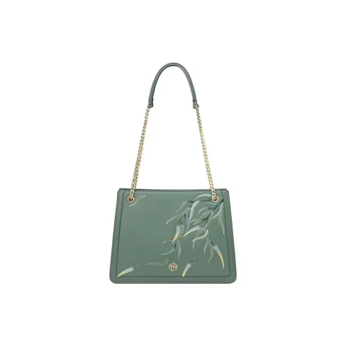 Ancient Yi Xi Коровья кожа Чонсам Мама Сумка на плечо Женская Centennial Зеленый