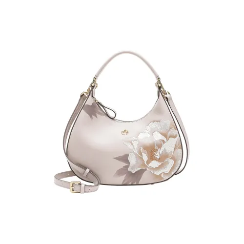 Ancient Yi Xi Коровья кожа Новый китайский стиль Подмышечный Сумка через плечо Сумка Обычный Женские Litmus Красный