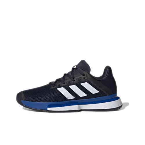 Adidas Solematch Bounce Легкий Низкий Топ Беговые Кроссовки Унисекс Черный Синий