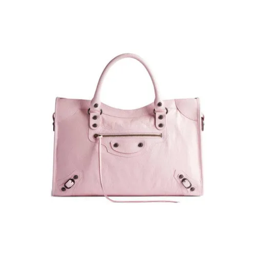 Balenciaga Lambskin Tote Bag Shopping Bag Shoulder Bag Crossbody Bag Medium Women's Light Pink