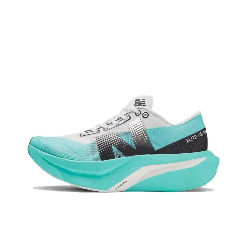 New Balance совместный бренд Elite v4 Аbrasion Resistant Поддержка Отскок Низкий Топ Карбоновая плита Беговые кроссовки Женские Белый Зеленый