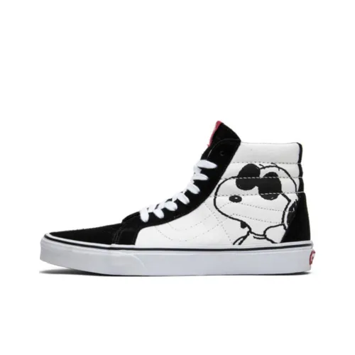 VANS SK8 RE Issue Peanuts JOE Cool High Top Скейтборд Кроссовки Unisex Черный Белый