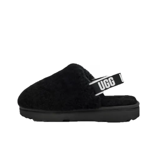 UGG FLUFF YEAH Детские Сандалии Черные Подростки