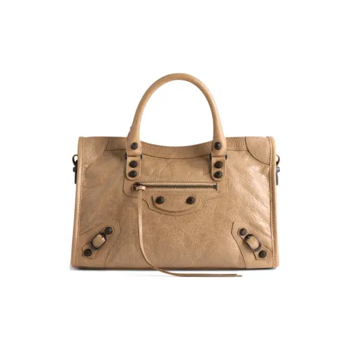Balenciaga Lambskin Tote Bag Shopping Bag Shoulder Bag Crossbody Bag Small Women's Dark Beige
