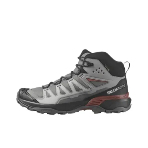 Salomon X Ultra Пионер 360 MID Gore TEX Амортизация Износостойкий MID Топ Альпинистская Обувь Мужская Черная Серый