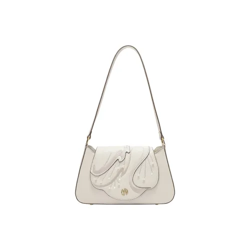 Ancient Yi Xi Коровья кожа Нишевый дизайн Мода Китайский чонсам с узором "конское лицо" Сумка через плечо Женская элегантная Белая