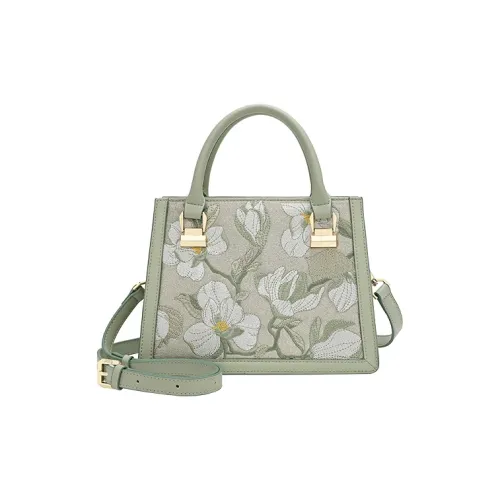 Ancient Yi Xi Коровья кожа Средний Aged Mom Сумка Cheongsam Сумка на плечо Средний Женские Willow Зеленый цвет ростока