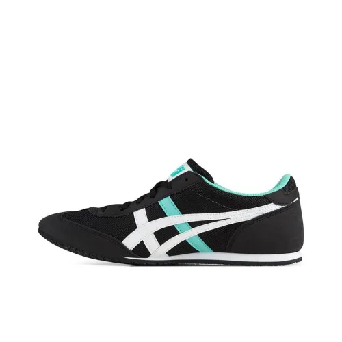Onitsuka Tiger Machu Racer Low Топ Повседневная обувь Женская Черный Белый Синий