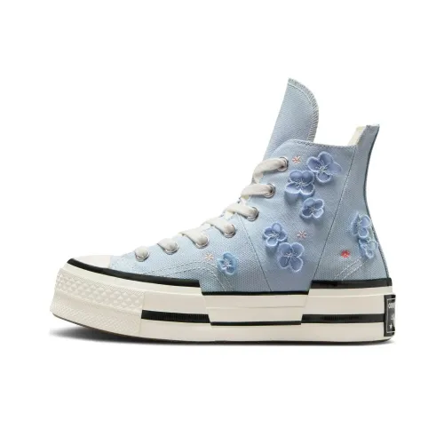 Converse Chuck 70 Plus 3D Flowers Дышащий и Легкий Высокий Топ Обувь Унисекс Синий