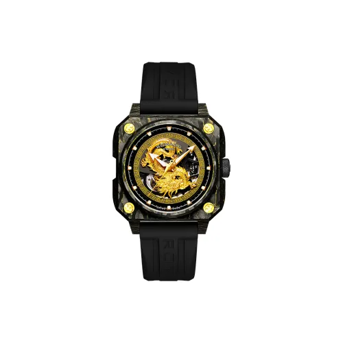 ROMAGO Автоматический механический механизм Мужские часы Light Rider Collection 46,5мм*46,5мм*15,9мм Черный
