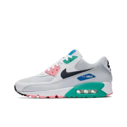Nike Air Max 90 Low Топ Беговые кроссовки GS Серый Розовый Зеленый