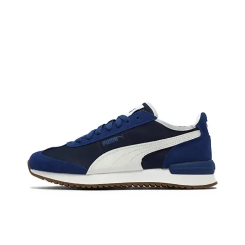 PUMA R78 Устойчивый к истиранию Низкий Топ Повседневная обувь Унисекс Бежевый Белый Синий