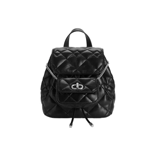 BETTERSAY Рюкзак из искусственной кожи стандартный женский черный розовый молочно-белый