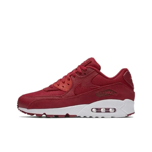 Nike Air Max 90 Амортизация Износостойкие Низкие Кроссовки для Бега Унисекс Красный