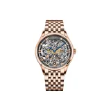 5401D9 Розово-золотой белый-стальной браслет