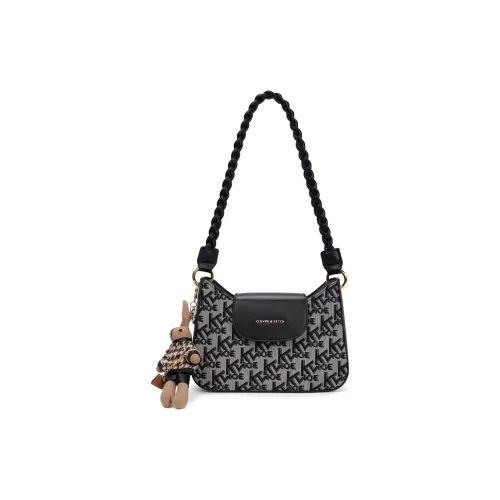 CLEVER KETCH Вышивка Багет Сумка Плечевая Сумка Стандартная Женская Черная Кофейная Хаки Экрю Серый Белая