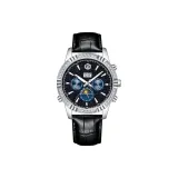 Золото Черный Циферблат Стальной Корпус Черная Полоса