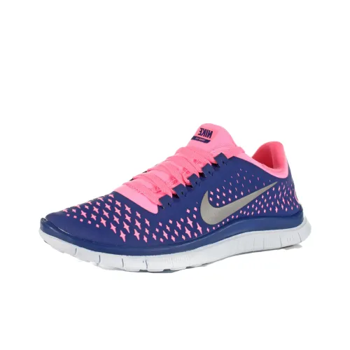 Nike Free RN 3,0 Амортизация Износостойкий Низкий Топ Беговые кроссовки Женские Розовый Фиолетовый