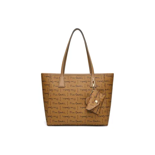 PIERRE CARDIN PVC Классическая и Универсальная Элегантная Сумка-тоут Сумка через плечо Женская Кофейного цвета