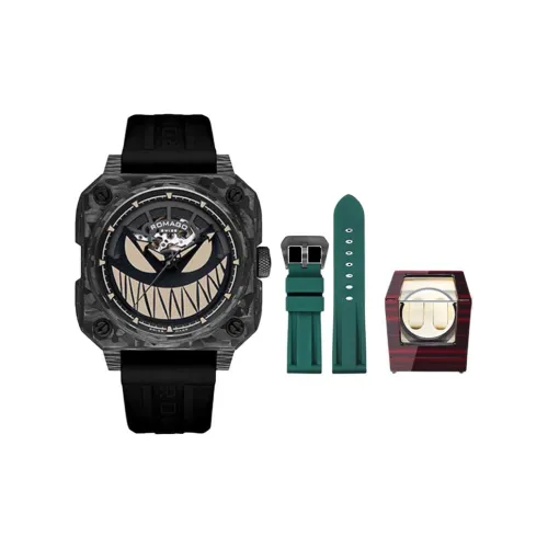 ROMAGO Механические Мужские Часы Light Rider Collection 46мм*53мм*15,9мм Черные