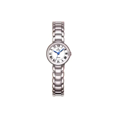 EBOHR Кварцевый механизм ремешок из нержавеющей стали женские часы белый циферблат