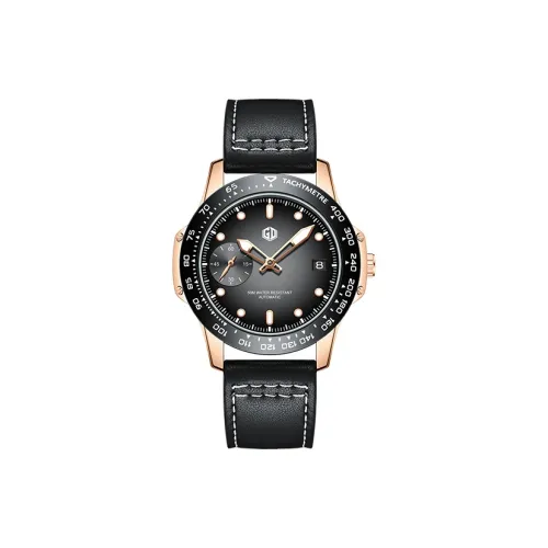 GIGIDIDI Автоматический Механический Механизм Мужские Часы 39 мм Черный