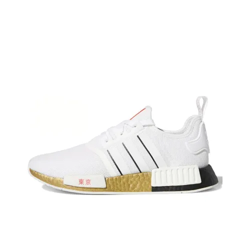 Adidas Originals NMD_R1 Амортизация Низкий Топ Casual Унисекс Белый Золото