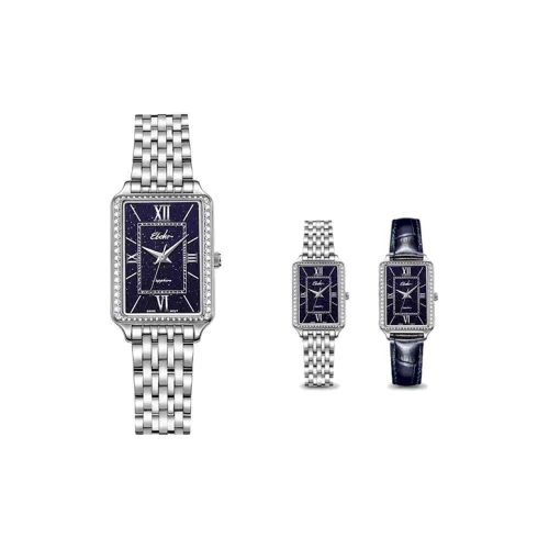 EBOHR Cana Collection Кварцевый механизм ремешок из нержавеющей стали женские часы синий циферблат