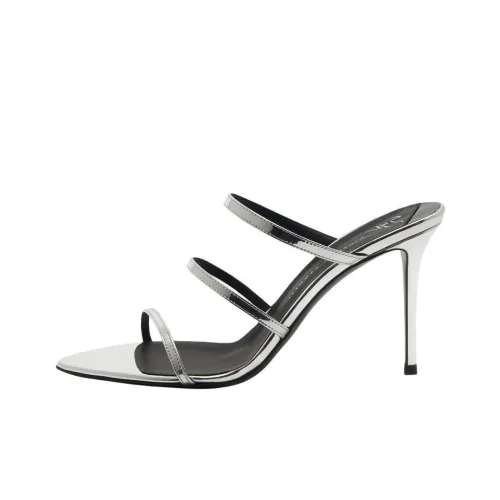 Giuseppe Zanotti GZ Слипоны 9 см Женские Серебряные