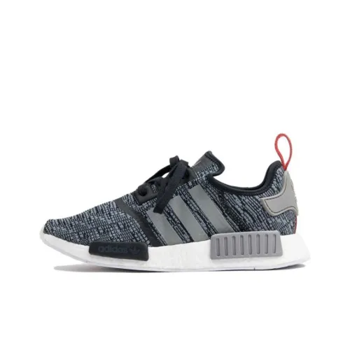 Adidas Originals NMD_R1 Glitch CAMO Основной черный GREY Anti-slip Lightweight Low Top Повседневная обувь Unisex Черный Серый