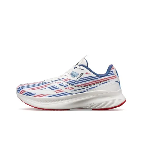 Saucony Guide 15 Амортизаторы Slip-resistant Abrasion-resistant Низкий топ Беговые кроссовки Мужские Белый Синий Красный